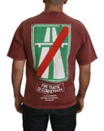Dolce & Gabbana Elegant Maroon Printed Cotton Tee
