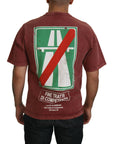 Dolce & Gabbana Elegant Maroon Printed Cotton Tee
