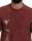 Dolce & Gabbana Elegant Maroon Printed Cotton Tee