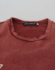 Dolce & Gabbana Elegant Maroon Printed Cotton Tee