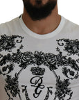 Dolce & Gabbana Elegant Floral Crown Tee