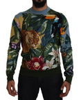 Dolce & Gabbana Jungle Embroidered Wool Silk Sweater