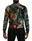 Dolce & Gabbana Jungle Embroidered Wool Silk Sweater