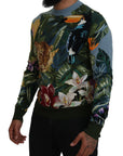 Dolce & Gabbana Jungle Embroidered Wool Silk Sweater