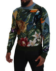 Dolce & Gabbana Jungle Embroidered Wool Silk Sweater