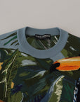 Dolce & Gabbana Jungle Embroidered Wool Silk Sweater