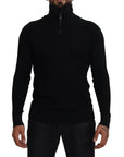 Dolce & Gabbana Elegant Silk Blend Black Pullover Sweater