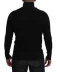Dolce & Gabbana Elegant Silk Blend Black Pullover Sweater