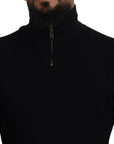 Dolce & Gabbana Elegant Silk Blend Black Pullover Sweater
