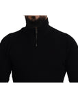 Dolce & Gabbana Elegant Silk Blend Black Pullover Sweater