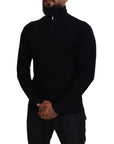 Dolce & Gabbana Elegant Silk Blend Black Pullover Sweater
