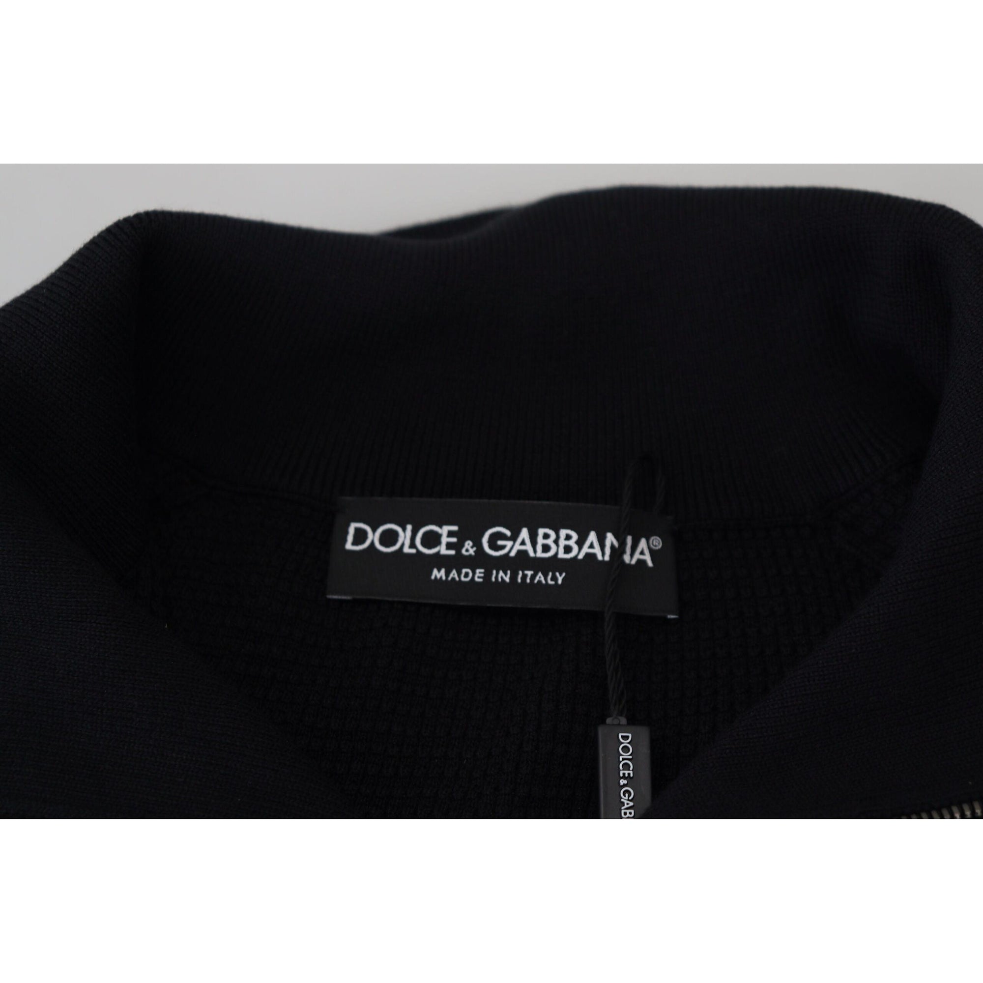 Dolce & Gabbana Elegant Silk Blend Black Pullover Sweater