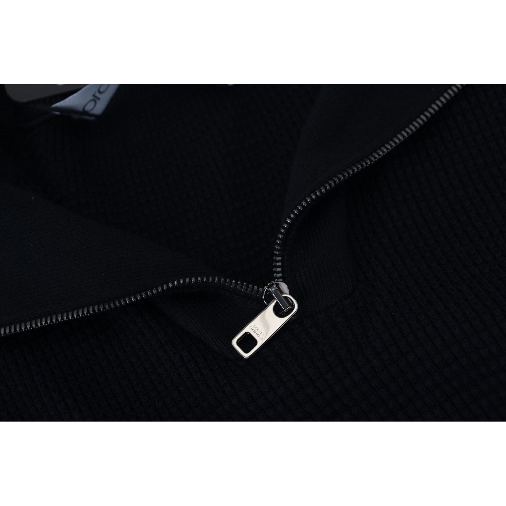 Dolce & Gabbana Elegant Silk Blend Black Pullover Sweater
