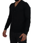 Dolce & Gabbana Elegant Black Cashmere Cardigan Sweater