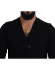 Dolce & Gabbana Elegant Black Cashmere Cardigan Sweater