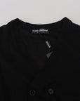 Dolce & Gabbana Elegant Black Cashmere Cardigan Sweater