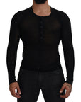 Dolce & Gabbana Elegant Black Cashmere Pullover Sweater