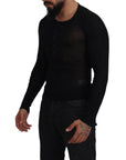 Dolce & Gabbana Elegant Black Cashmere Pullover Sweater
