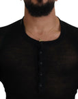 Dolce & Gabbana Elegant Black Cashmere Pullover Sweater
