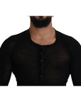 Dolce & Gabbana Elegant Black Cashmere Pullover Sweater