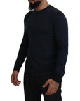 Dolce & Gabbana Elegant Cotton-Silk Blend Blue Pullover