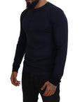 Dolce & Gabbana Elegant Cotton-Silk Blend Blue Pullover