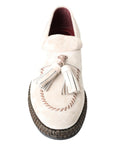 Dolce & Gabbana Elegant Ivory Leather Espadrilles