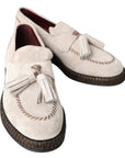 Dolce & Gabbana Elegant Ivory Leather Espadrilles