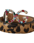 Dolce & Gabbana Elegant Crystal-Embellished Leopard Belt