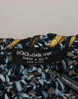 Dolce & Gabbana Elegant Blue V-Neck Cardigan Sweater
