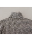 Dolce & Gabbana Elegant Gray Wool-Blend Turtleneck Sweater