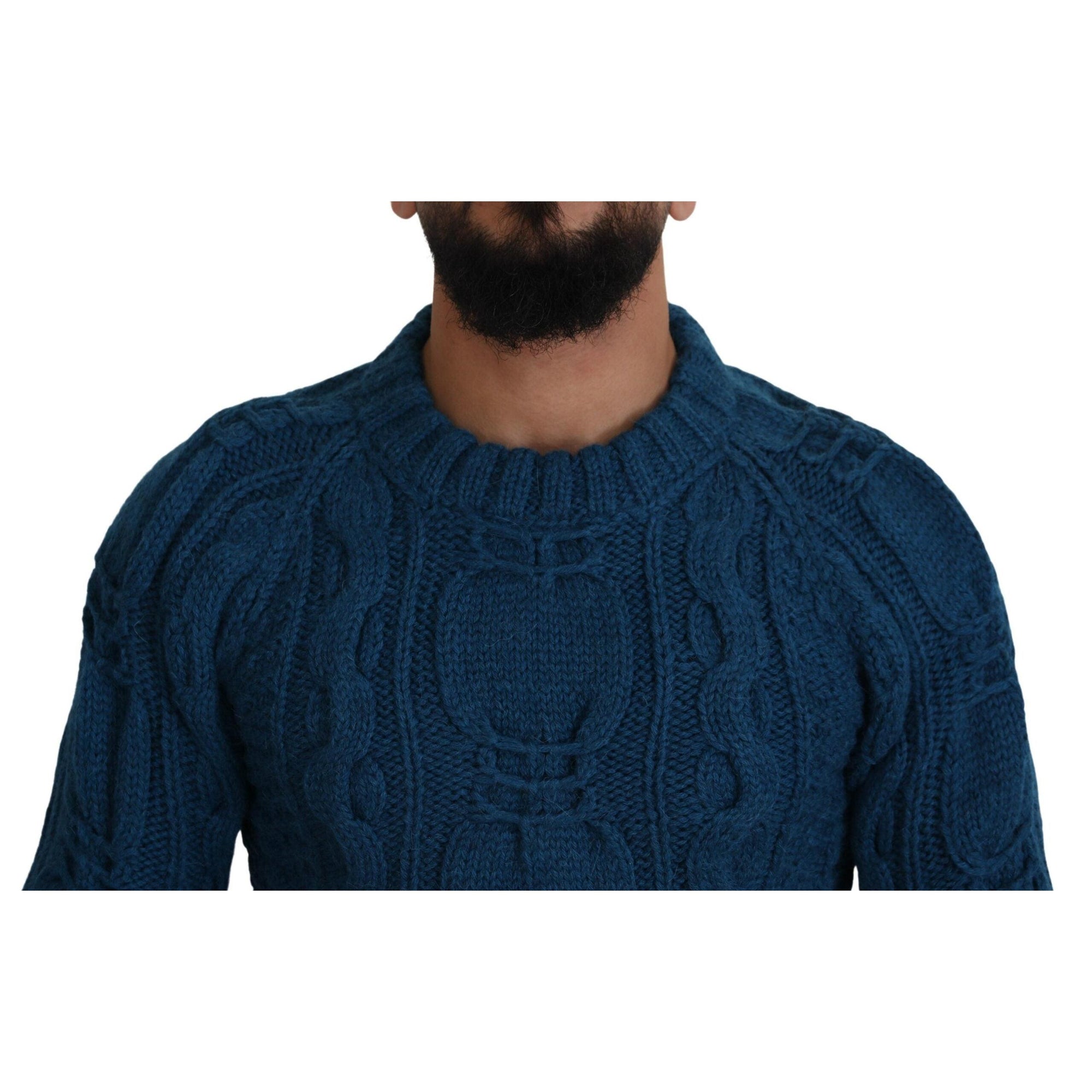 Dolce & Gabbana Elegant Blue Crewneck Sweater