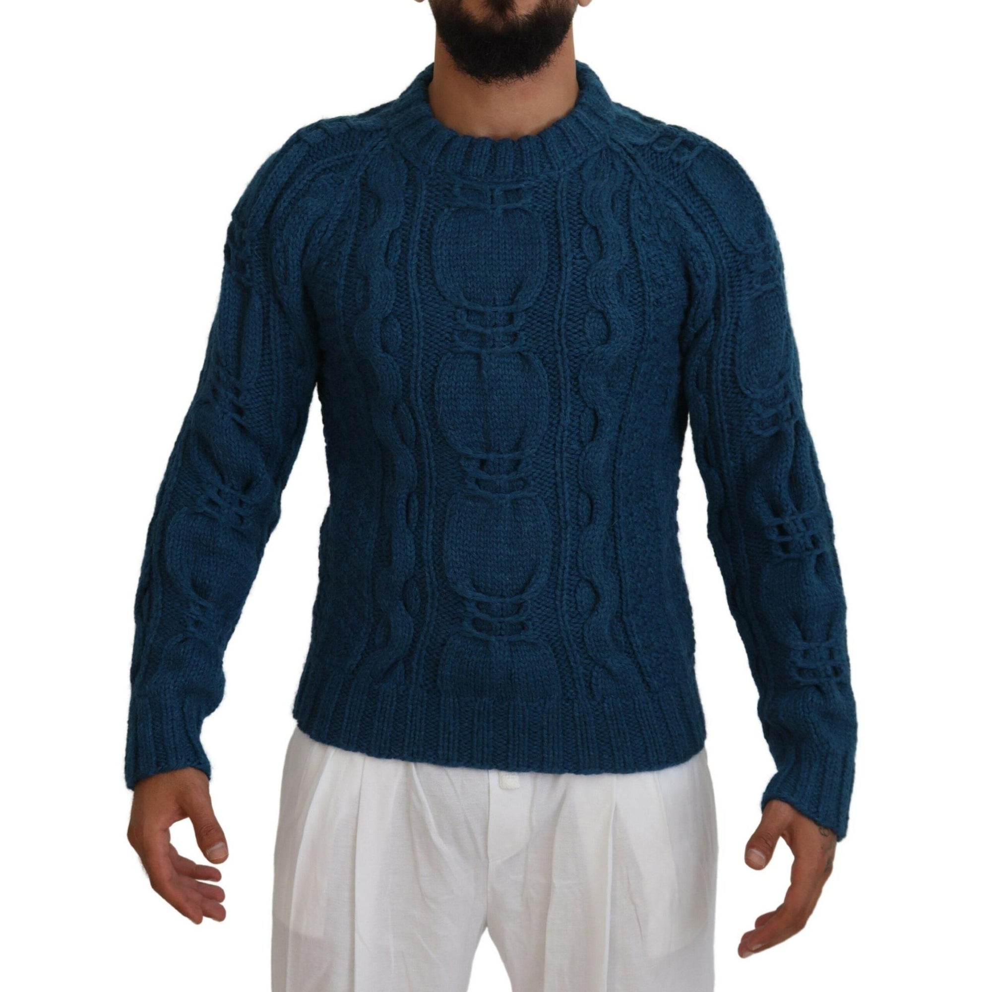 Dolce & Gabbana Elegant Blue Crewneck Sweater