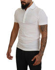 Dolce & Gabbana Elegant White Cotton Blend Polo