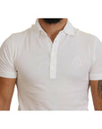 Dolce & Gabbana Elegant White Cotton Blend Polo