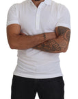 Dolce & Gabbana Elegant White Cotton Blend Polo