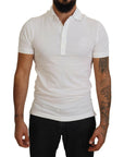 Dolce & Gabbana Elegant White Cotton Blend Polo