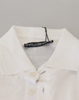 Dolce & Gabbana Elegant White Cotton Blend Polo