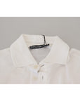 Dolce & Gabbana Elegant White Cotton Blend Polo