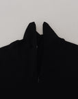 Dolce & Gabbana Elegant Black Wool Half Zip Turtleneck Sweater