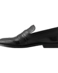 Dolce & Gabbana Elegant Black Leather Slipper Loafers