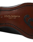 Dolce & Gabbana Elegant Black Leather Slipper Loafers