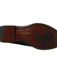 Dolce & Gabbana Elegant Black Leather Slipper Loafers