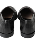 Dolce & Gabbana Elegant Black Leather Slipper Loafers