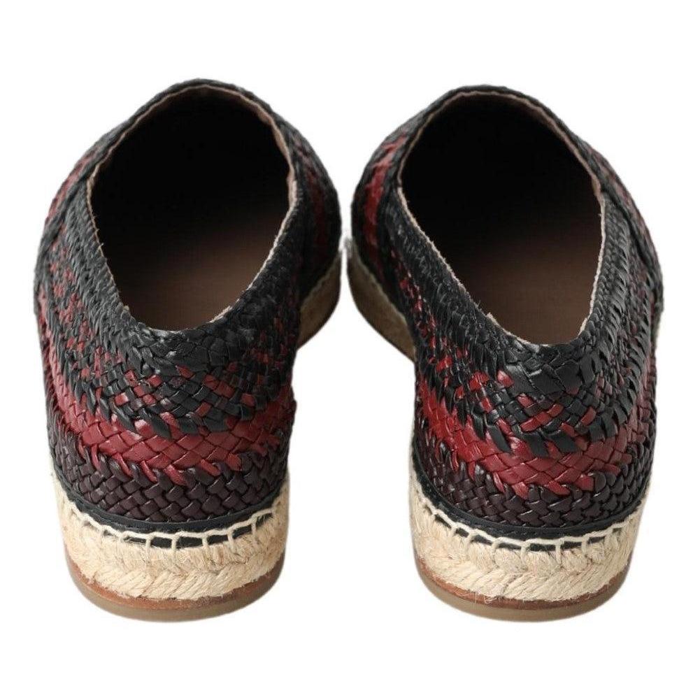 Dolce & Gabbana Elegant Woven Leather Espadrilles