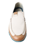 Dolce & Gabbana Elegant White Leather Slipper Loafers