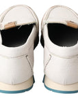 Dolce & Gabbana Elegant White Leather Slipper Loafers