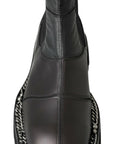 Dolce & Gabbana Elegant Black Ankle Stretch Slip On Boots