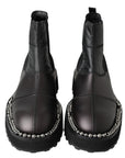 Dolce & Gabbana Elegant Black Ankle Stretch Slip On Boots