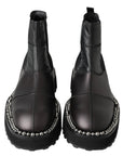 Dolce & Gabbana Elegant Black Ankle Stretch Slip On Boots